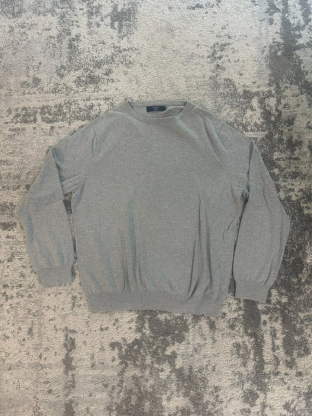 J.Crew Men's Cotton Cashmere Crewneck Knit Sweater Gray XL
